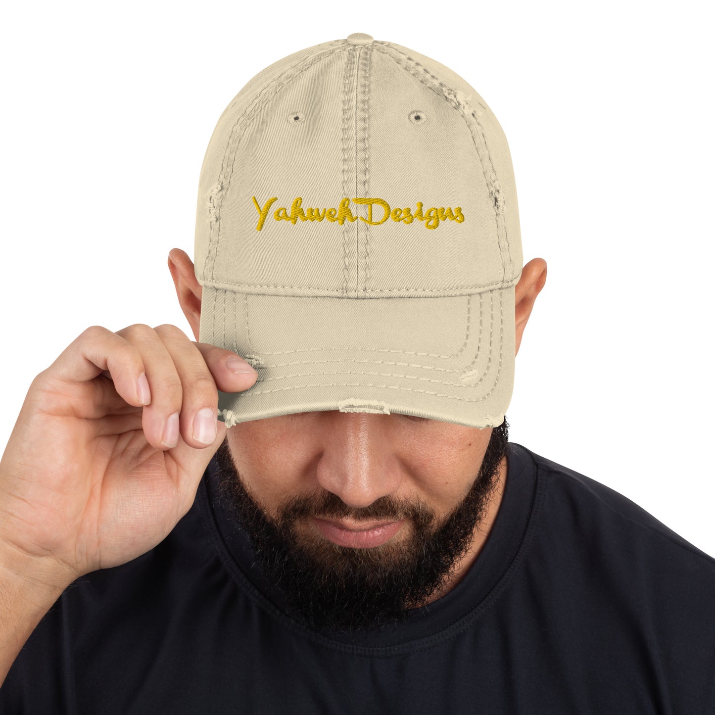 YD+Distressed Dad Hat