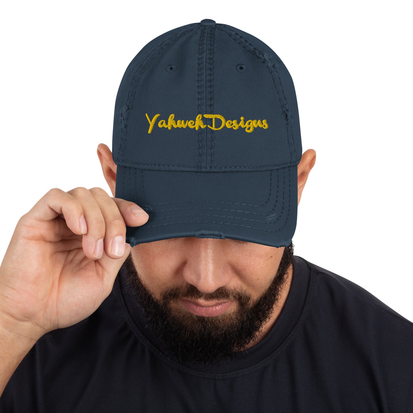 YDxDistressed Dad Hat