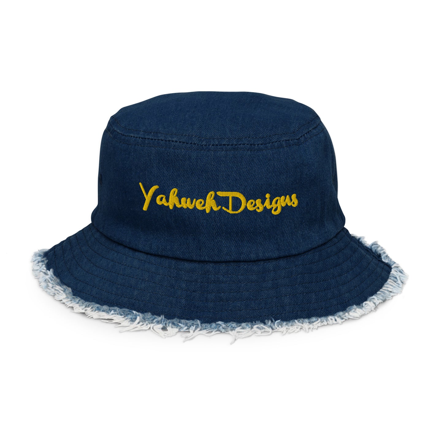 YDxistressed denim bucket hat