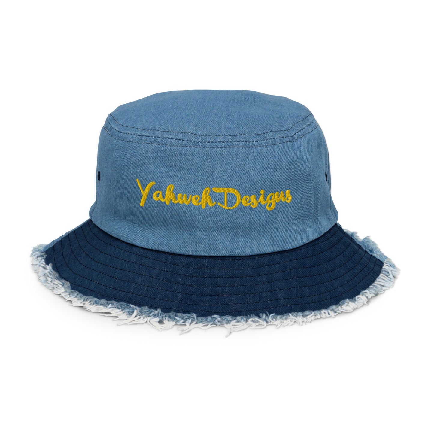 YDxistressed denim bucket hat